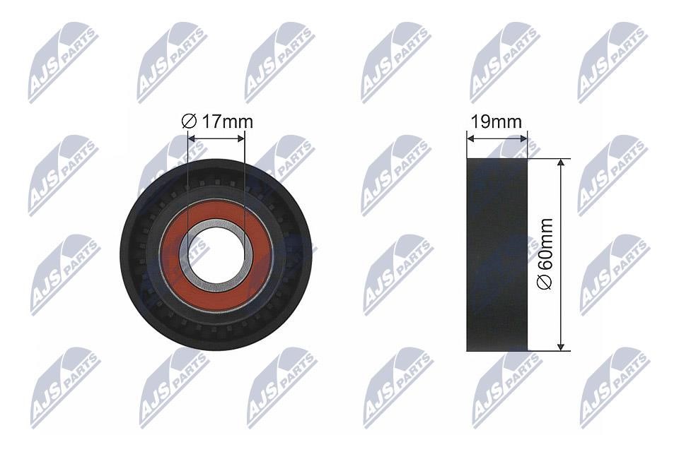 NTY RNK-ME-041 Tensioner pulley, v-ribbed belt RNKME041: Buy near me at 2407.PL in Poland at an Affordable price!