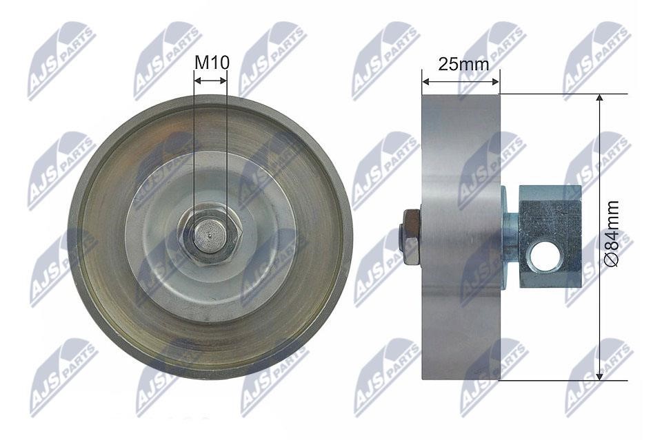 NTY RNK-NS-042 Tensioner pulley, v-ribbed belt RNKNS042: Buy near me in Poland at 2407.PL - Good price!