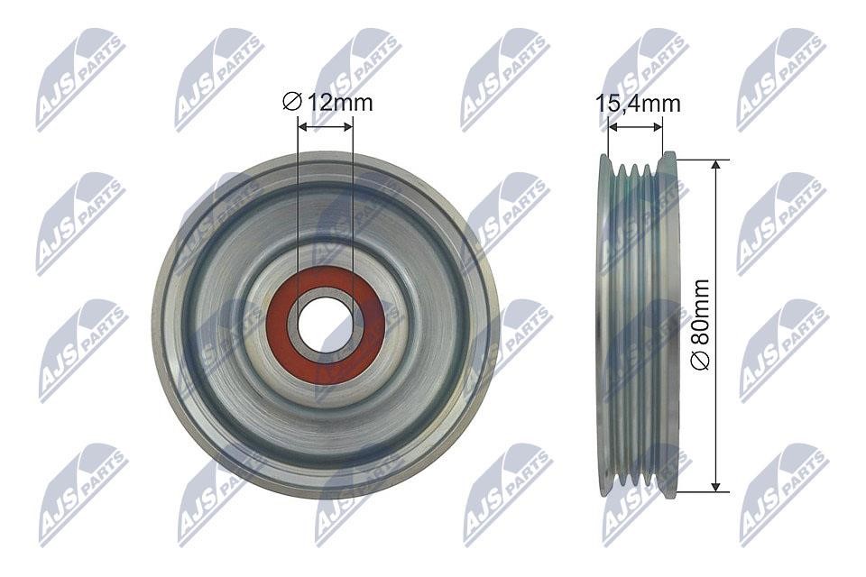 NTY RNK-NS-043 Tensioner pulley, v-ribbed belt RNKNS043: Buy near me in Poland at 2407.PL - Good price!