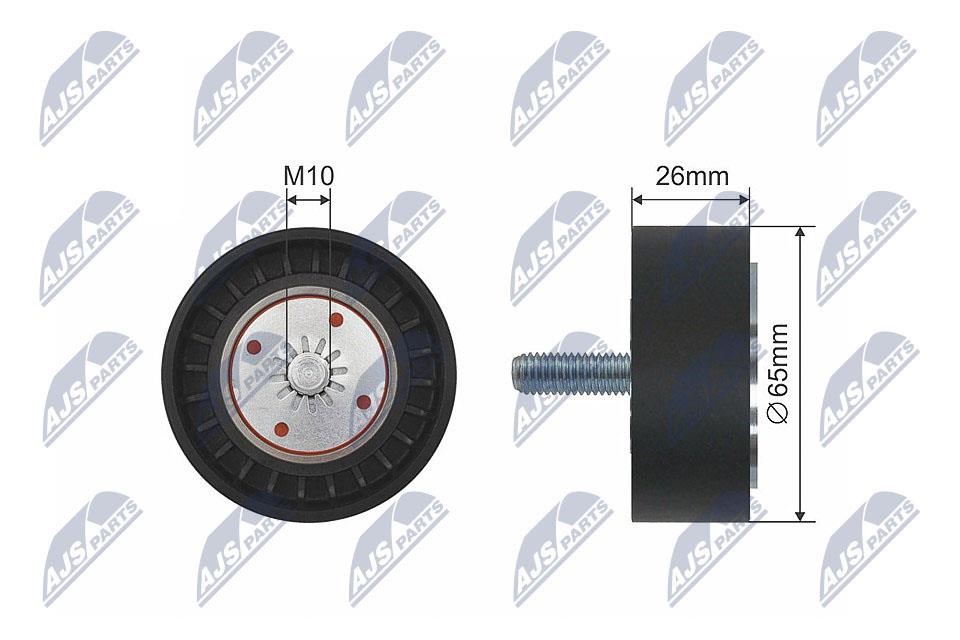 NTY RNK-PL-028 Deflection/guide pulley, v-ribbed belt RNKPL028: Buy near me in Poland at 2407.PL - Good price!