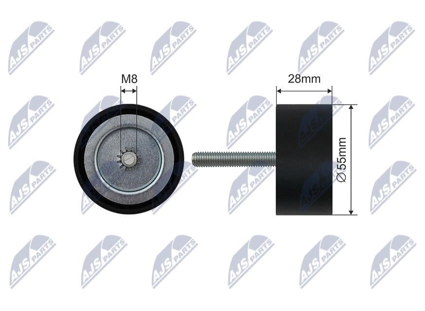 NTY RNK-PL-030 Deflection/guide pulley, v-ribbed belt RNKPL030: Buy near me at 2407.PL in Poland at an Affordable price!