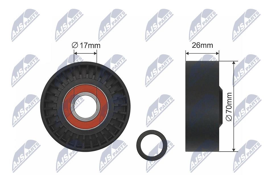 NTY RNK-HY-518 Tensioner Pulley, V-belt RNKHY518: Buy near me at 2407.PL in Poland at an Affordable price!