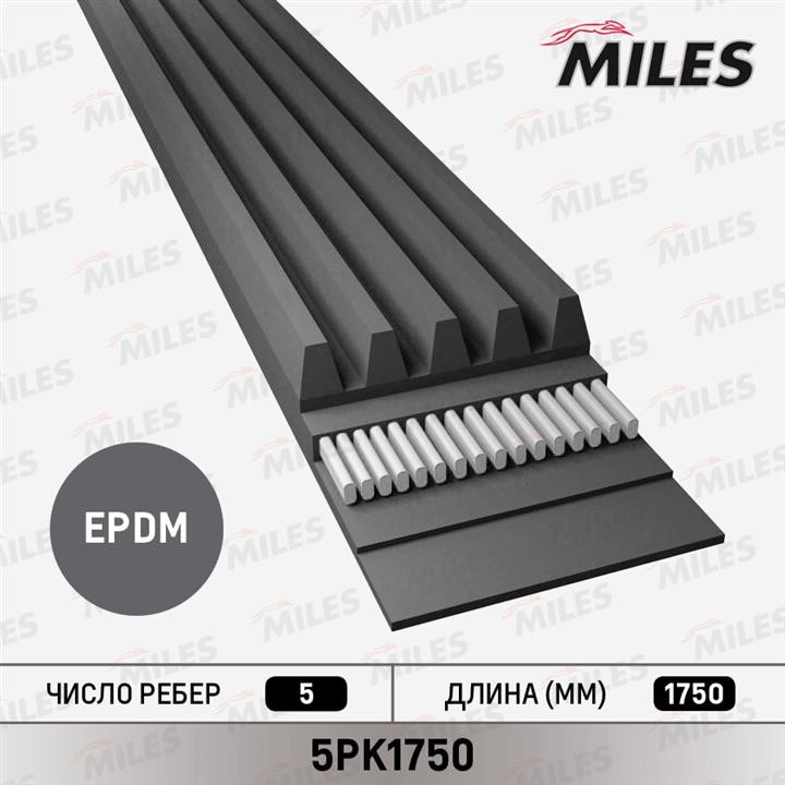 Miles 5PK1750 V-Ribbed Belt 5PK1750: Buy near me at 2407.PL in Poland at an Affordable price!