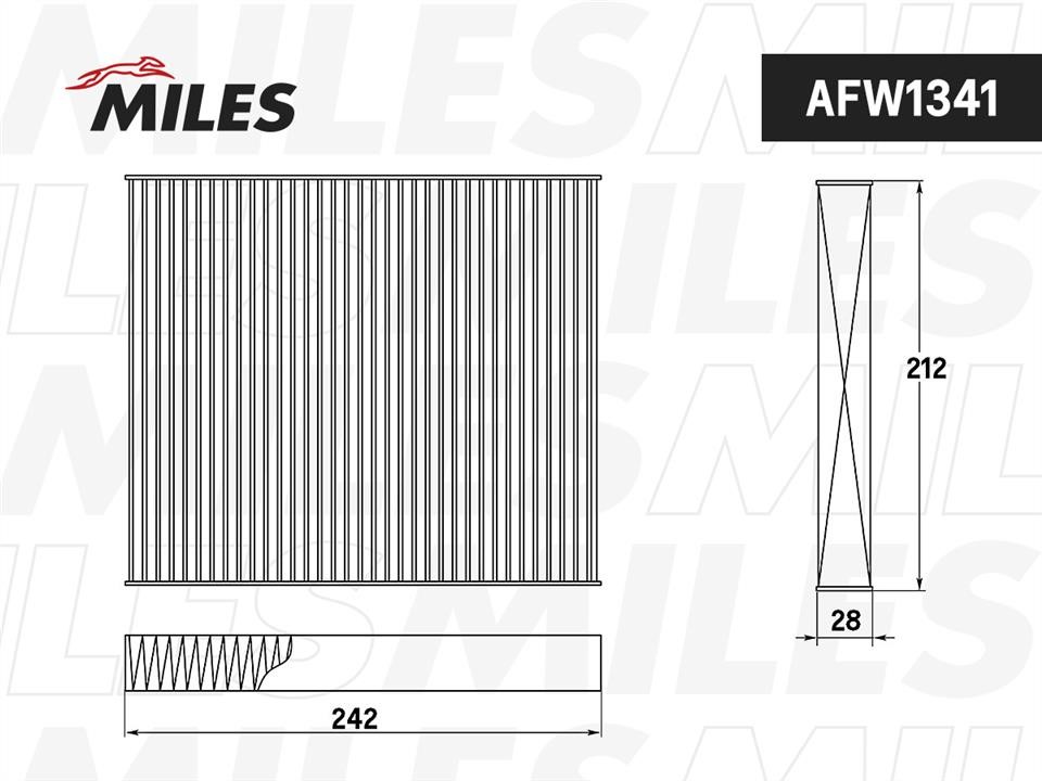 Miles AFW1341 Фільтр салону AFW1341: Приваблива ціна - Купити у Польщі на 2407.PL!