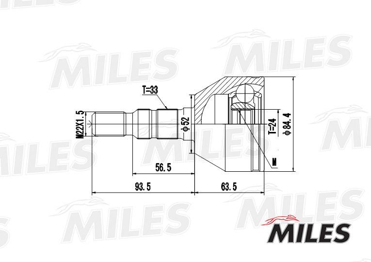 Wellengelenk Miles GA20345