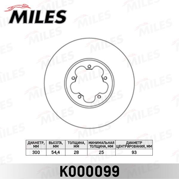 Miles K000099 Innenbelüftete Bremsscheibe vorne K000099: Kaufen Sie zu einem guten Preis in Polen bei 2407.PL!