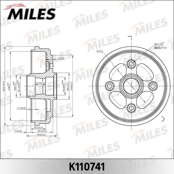 Miles K110741 Bremstrommel K110741: Kaufen Sie zu einem guten Preis in Polen bei 2407.PL!