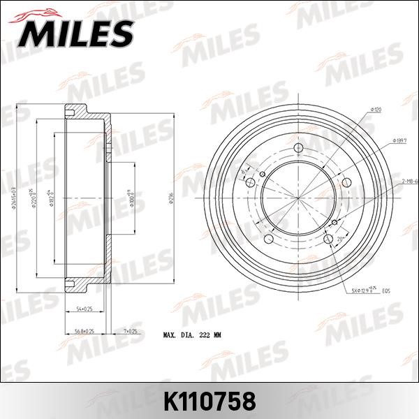 Miles K110758 Bremstrommel K110758: Kaufen Sie zu einem guten Preis in Polen bei 2407.PL!