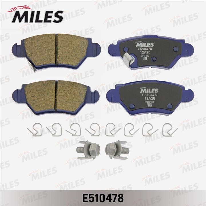 Miles E510478 Гальмівні колодки, комплект E510478: Приваблива ціна - Купити у Польщі на 2407.PL!