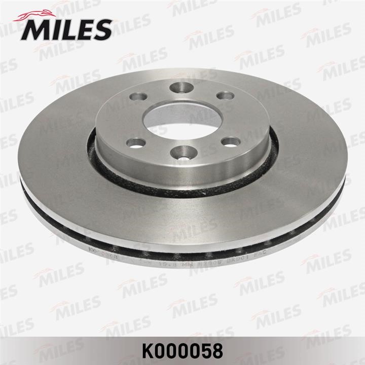 Miles K000058 Front brake disc ventilated K000058: Buy near me in Poland at 2407.PL - Good price!