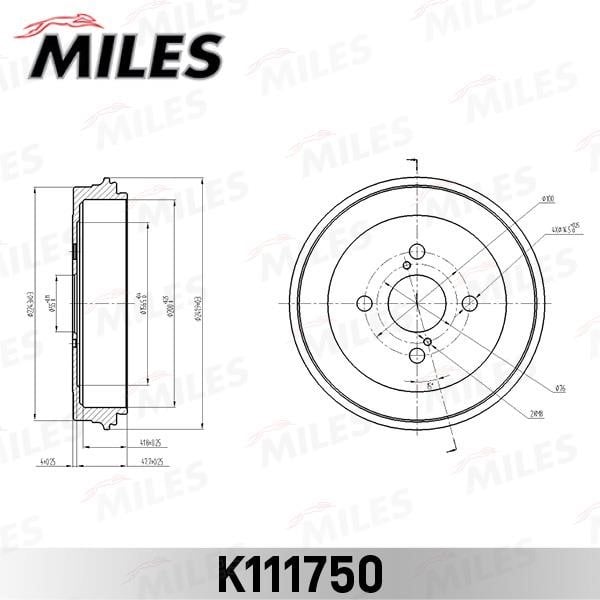 Miles K111750 Bremstrommel K111750: Kaufen Sie zu einem guten Preis in Polen bei 2407.PL!