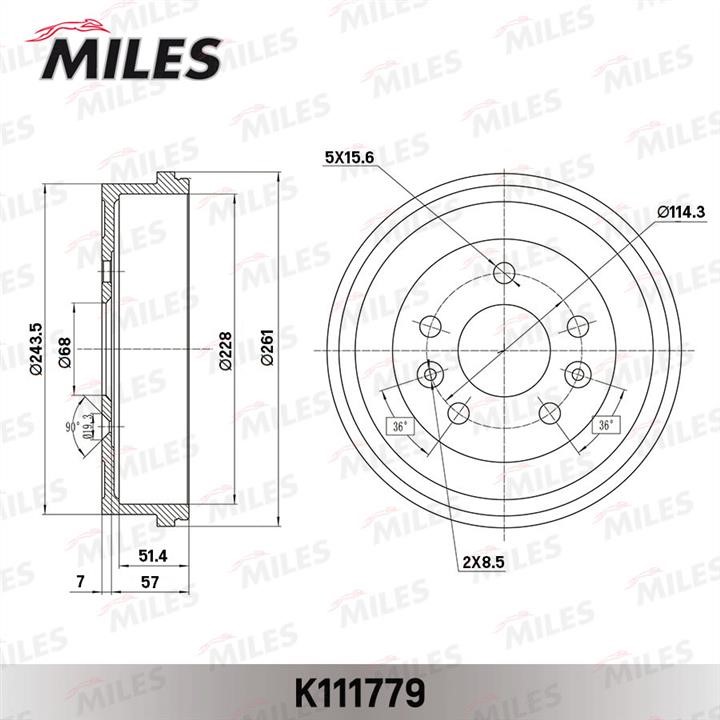 Bremstrommel Miles K111779