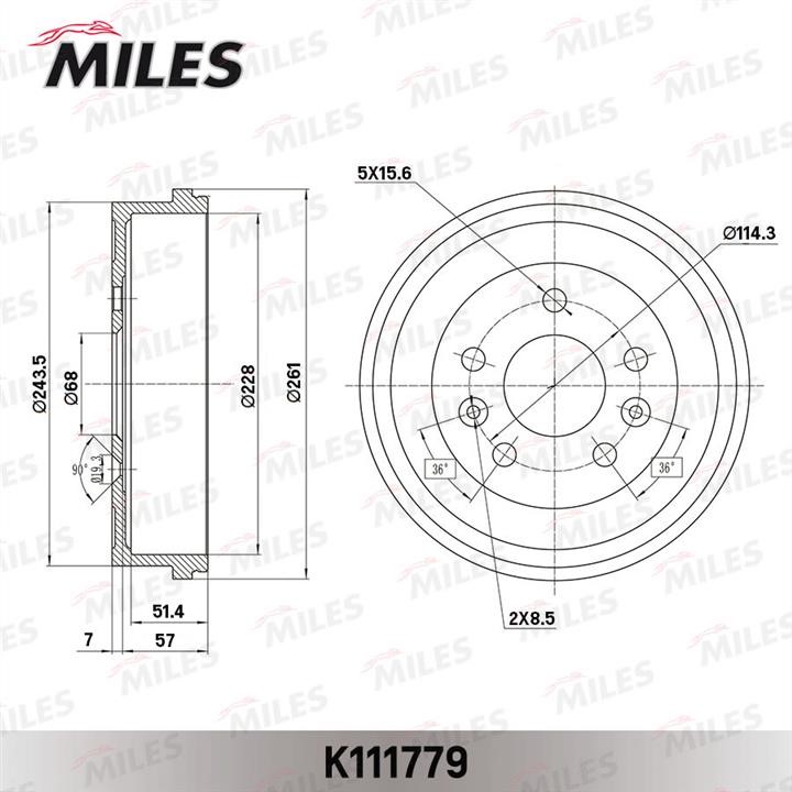 Bęben hamulcowy Miles K111779