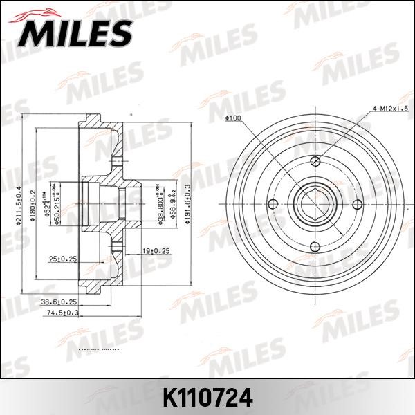 Miles K110724 Bremstrommel K110724: Kaufen Sie zu einem guten Preis in Polen bei 2407.PL!