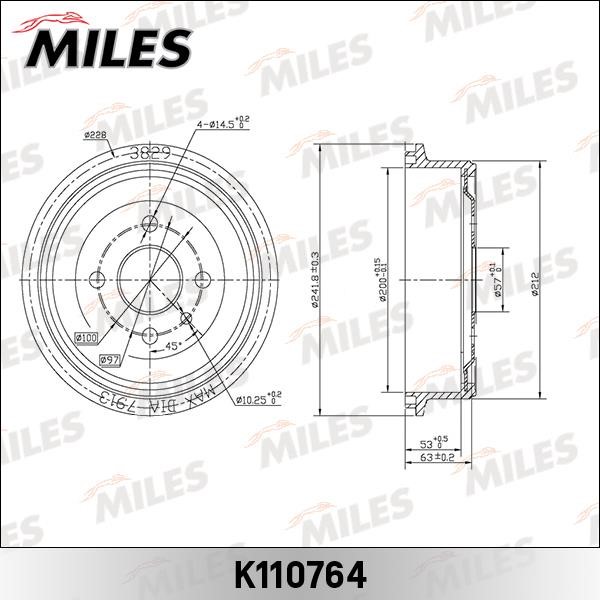 Miles K110764 Bremstrommel K110764: Kaufen Sie zu einem guten Preis in Polen bei 2407.PL!