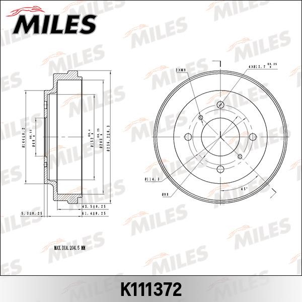 Miles K111372 Bremstrommel K111372: Kaufen Sie zu einem guten Preis in Polen bei 2407.PL!