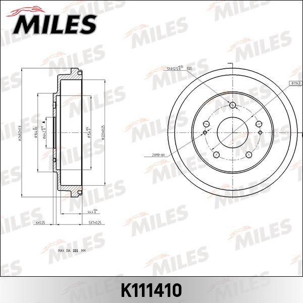 Miles K111410 Bremstrommel K111410: Kaufen Sie zu einem guten Preis in Polen bei 2407.PL!