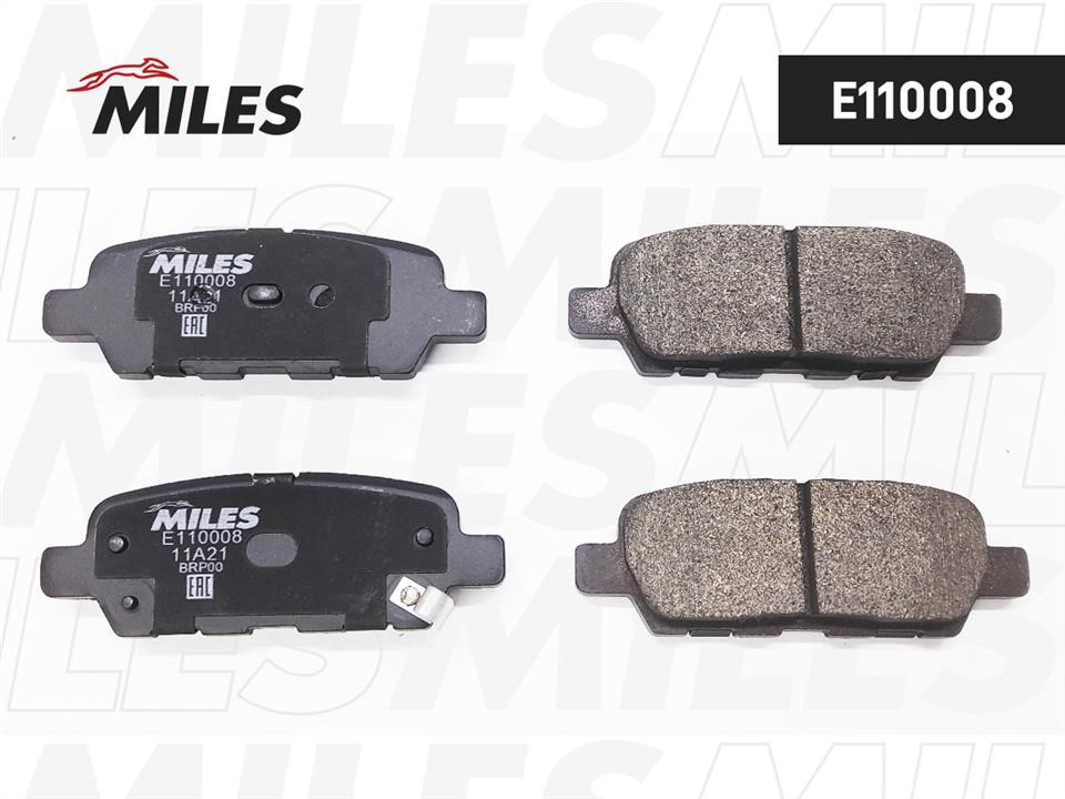 Miles E110008 Brake Pad Set, disc brake E110008: Buy near me in Poland at 2407.PL - Good price!