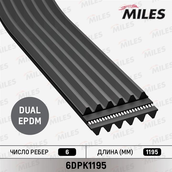 Miles 6DPK1195 V-Ribbed Belt 6DPK1195: Buy near me in Poland at 2407.PL - Good price!