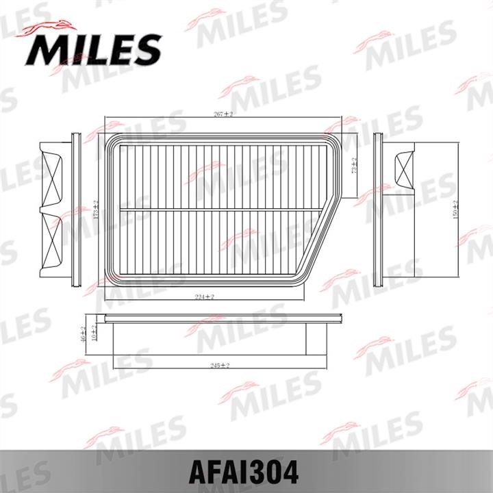 Miles AFAI304 Filtr powietrza AFAI304: Dobra cena w Polsce na 2407.PL - Kup Teraz!