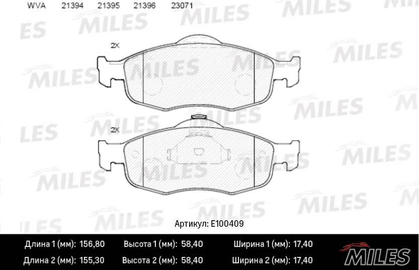 Miles E100409 Klocki hamulcowe, zestaw E100409: Dobra cena w Polsce na 2407.PL - Kup Teraz!