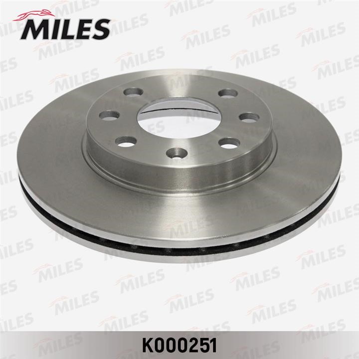 Miles K000251 Front brake disc ventilated K000251: Buy near me in Poland at 2407.PL - Good price!