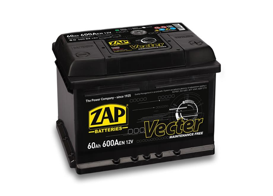 ZAP 560 84 Battery ZAP Vecter 12V 60Ah 600(EN) R+ 56084: Buy near me at 2407.PL in Poland at an Affordable price!