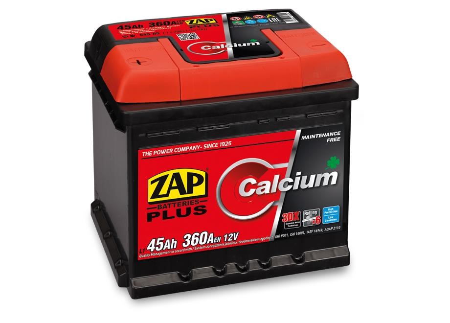 ZAP 545 65 Акумулятор ZAP Calcium Plus 12В 45Ач 360(EN) R+ 54565: Приваблива ціна - Купити у Польщі на 2407.PL!