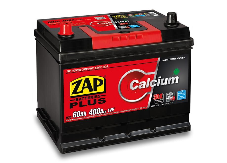 ZAP 560 49 Starterbatterie ZAP Calcium Plus 12V 60Ah 400(EN) R+ 56049: Kaufen Sie zu einem guten Preis in Polen bei 2407.PL!