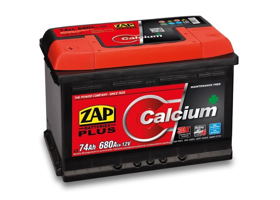 ZAP 574 14 Battery ZAP Calcium Plus 12V 74Ah 680(EN) R+ 57414: Buy near me in Poland at 2407.PL - Good price!