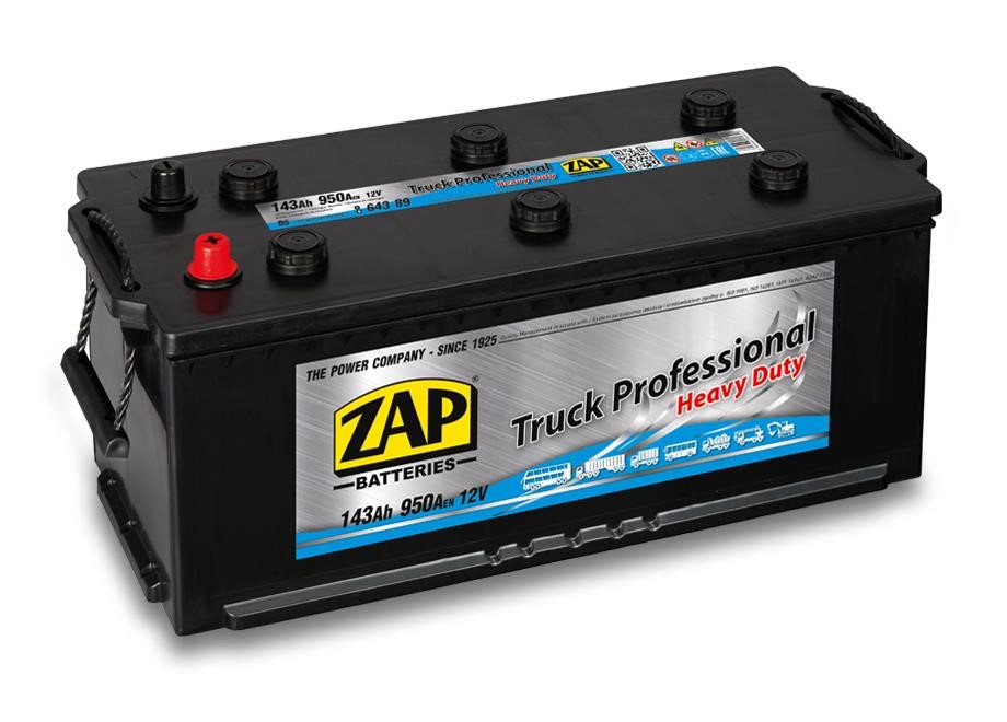 ZAP 643 89 Starterbatterie ZAP Truck Professional 12V 143Ah 950(EN) Seitlich plus rechts 64389: Kaufen Sie zu einem guten Preis in Polen bei 2407.PL!