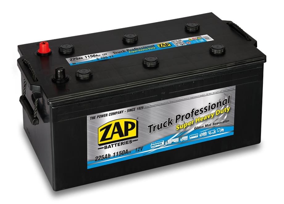 ZAP 725 11 Battery ZAP Truck Professional 12V 225Ah 1150(EN) Lateral, L+ 72511: Buy near me in Poland at 2407.PL - Good price!