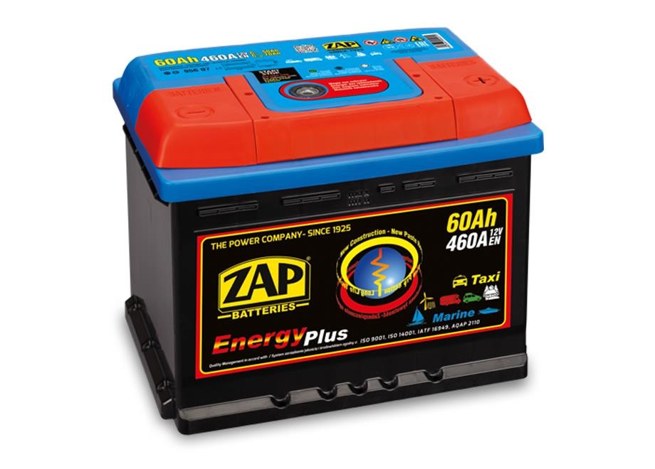ZAP 956 07 Battery ZAP Energy Plus 12V 60Ah 460(EN) R+ 95607: Buy near me in Poland at 2407.PL - Good price!