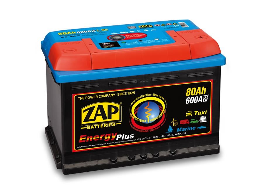 ZAP 958 07 Battery ZAP Energy Plus 12V 80Ah 600(EN) R+ 95807: Buy near me in Poland at 2407.PL - Good price!