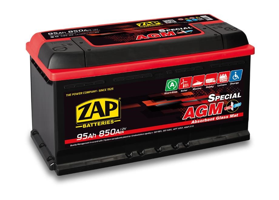 ZAP 595 02 Akumulator ZAP AGM Special 12V 95Ah 850(EN) P+ 59502: Dobra cena w Polsce na 2407.PL - Kup Teraz!