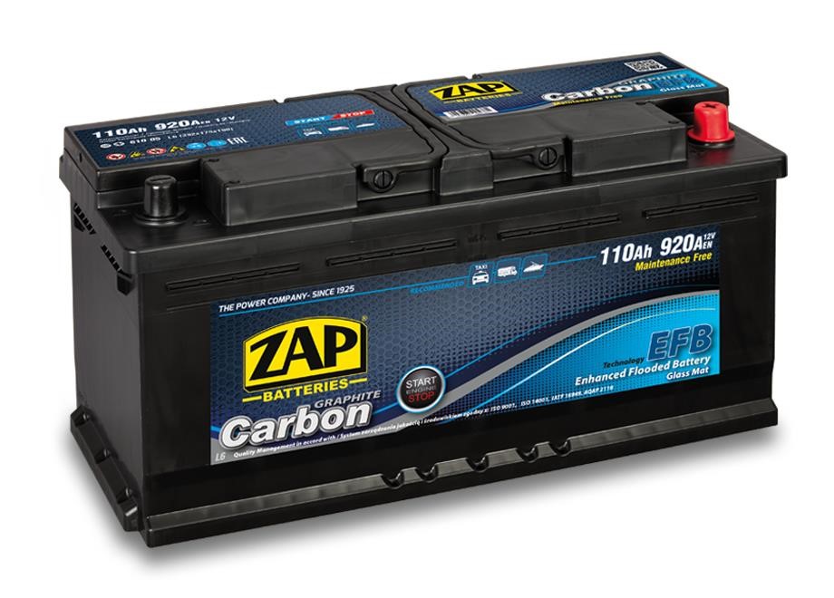 ZAP 610 05 Battery ZAP Carbon 12V 110Ah 920(EN) R+ 61005: Buy near me in Poland at 2407.PL - Good price!