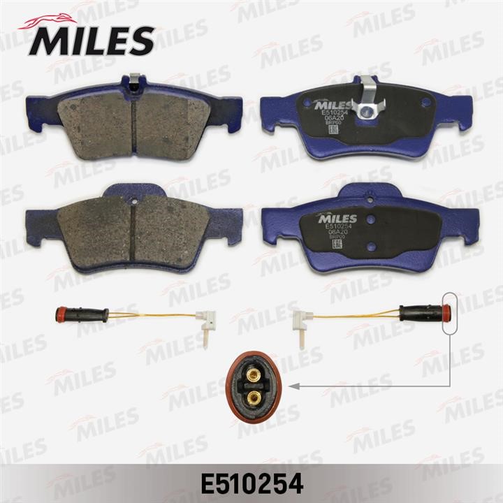 Miles E510254 Тормозные колодки дисковые, комплект E510254: Отличная цена - Купить в Польше на 2407.PL!
