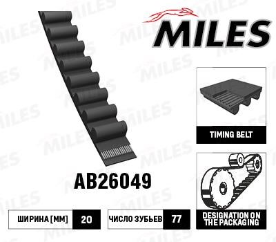 Miles AB26049 Ремінь ГРМ AB26049: Приваблива ціна - Купити у Польщі на 2407.PL!