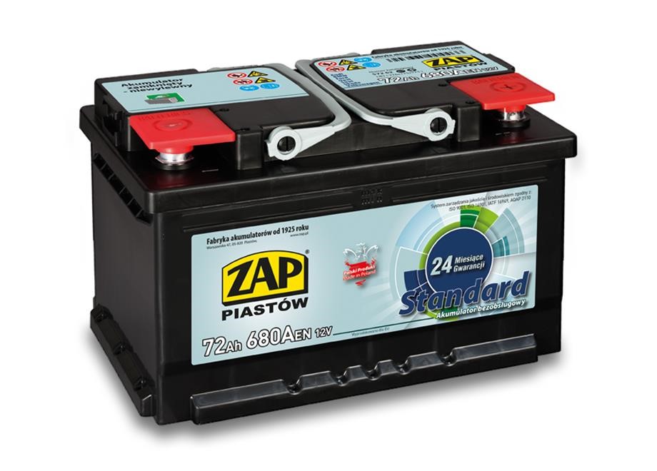ZAP 572 62 Аккумулятор ZAP Standard 12В 72Ач 680(EN) R+ 57262: Отличная цена - Купить в Польше на 2407.PL!