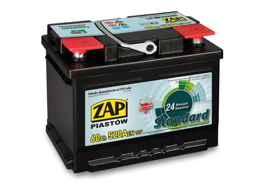 ZAP 560 60 Starterbatterie ZAP Standard 12V 60Ah 520(EN) R+ 56060: Bestellen Sie in Polen zu einem guten Preis bei 2407.PL!