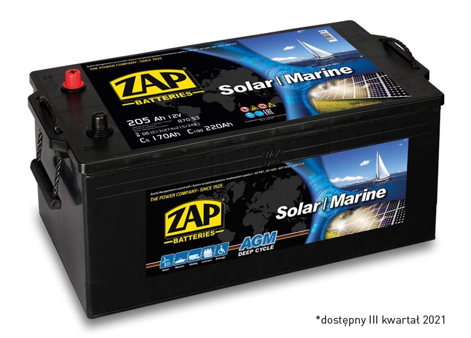 ZAP 870 53 Akumulator ZAP AGM Solar Marine 12V 205Ah  L+ 87053: Atrakcyjna cena w Polsce na 2407.PL - Zamów teraz!