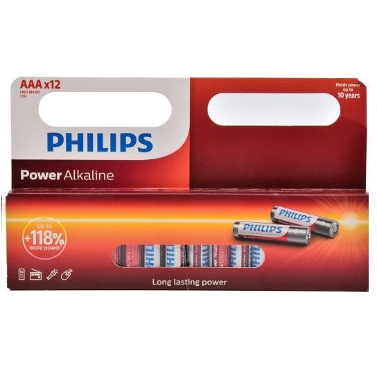 Philips LR03P12W/10 Bateria Power Alkaline AAA, 1,5V LR03P12W10: Dobra cena w Polsce na 2407.PL - Kup Teraz!