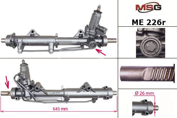 MSG Rebuilding ME226R Przekładnia kierownicza ze wspomaganiem hydraulicznym, regenerowana ME226R: Dobra cena w Polsce na 2407.PL - Kup Teraz!