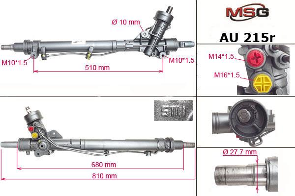MSG Rebuilding AU215R Przekładnia kierownicza ze wspomaganiem hydraulicznym, regenerowana AU215R: Dobra cena w Polsce na 2407.PL - Kup Teraz!