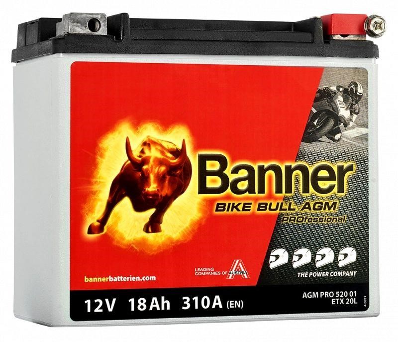 Banner 024520010101 Starterbatterie Banner Bike Bull AGM PROfessional 12V 18Ah 310A(EN) R+ 024520010101: Kaufen Sie zu einem guten Preis in Polen bei 2407.PL!