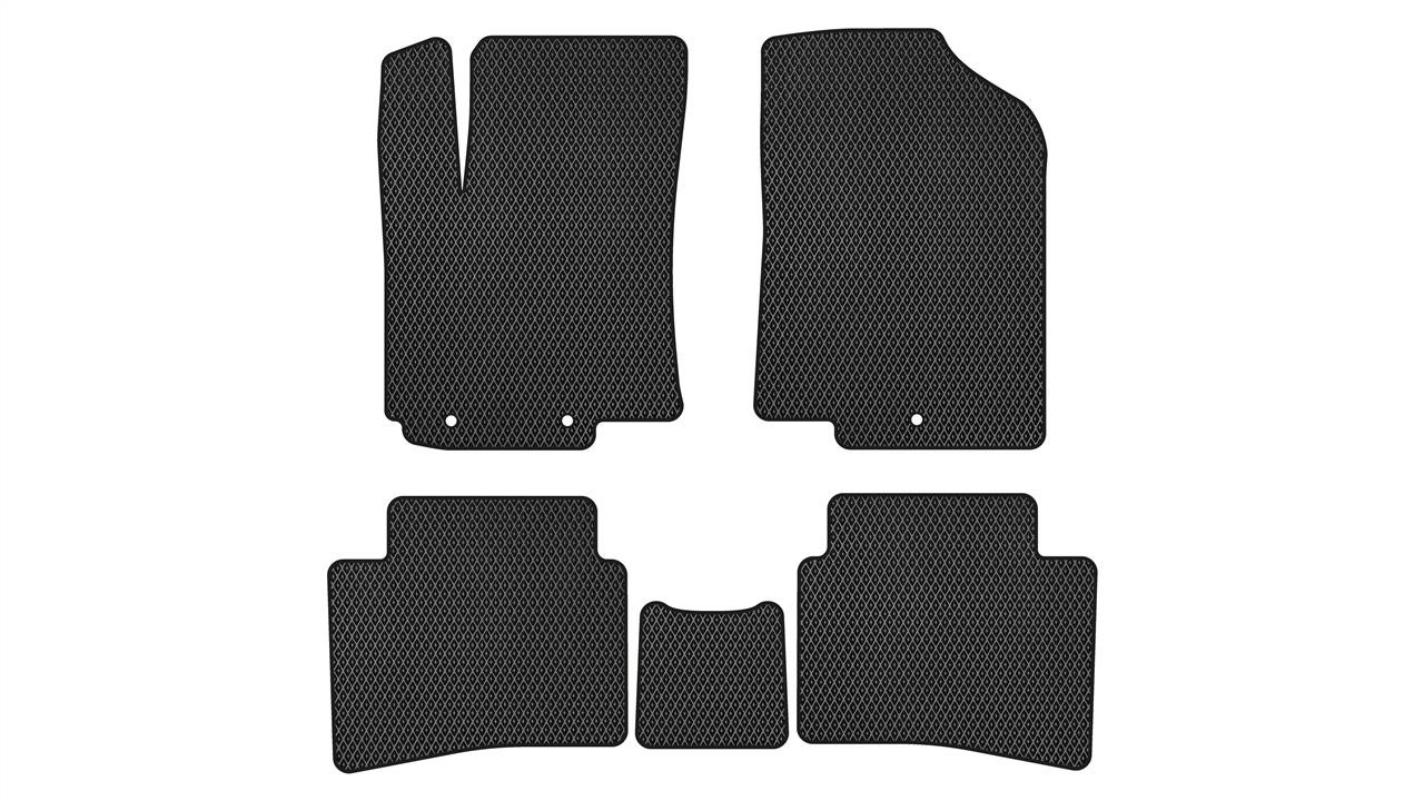 EVAtech HY3507ZV3CP3RBB Floor mats for Hyundai Solaris (2010-2017), black HY3507ZV3CP3RBB: Buy near me in Poland at 2407.PL - Good price!