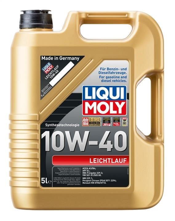Liqui Moly 9502 Olej silnikowy Liqui Moly Leichtlauf 10W-40, 5L 9502: Dobra cena w Polsce na 2407.PL - Kup Teraz!