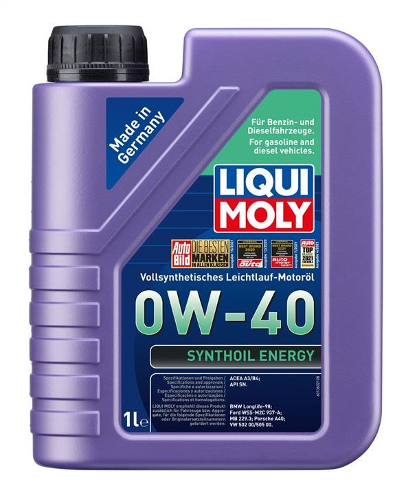 Liqui Moly 1922 Engine oil Liqui Moly Synthoil Energy 0W-40, 1L 1922: Buy near me in Poland at 2407.PL - Good price!