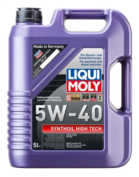 Liqui Moly 1925 Engine oil Liqui Moly Synthoil High Tech 5W-40, 5L 1925: Buy near me in Poland at 2407.PL - Good price!