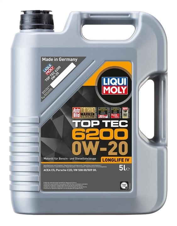 Liqui Moly 20789 Моторное масло Liqui Moly Top Tec 6200 0W-20, 5л 20789: Отличная цена - Купить в Польше на 2407.PL!